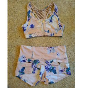 Popflex Dusty Blossom Bra and Short Set